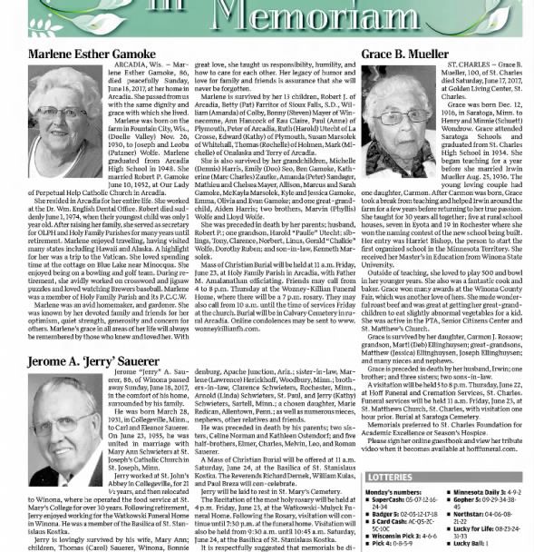 Obituary for Marlene Esther Gamoke, 1930-2017 (Aged 100)